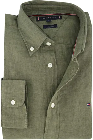 Tommy Hilfiger Overhemd effen normale fit linnen
