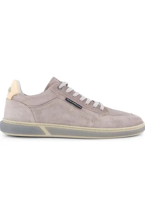Floris van Bommel Sneakers lichtbruin suede effen