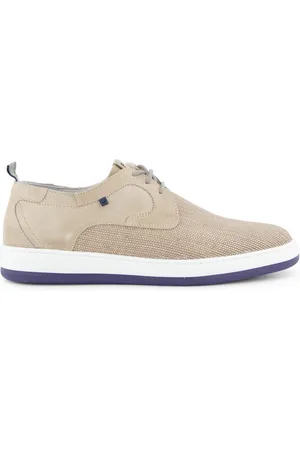 Floris van Bommel Sneakers lichtbruin textiel
