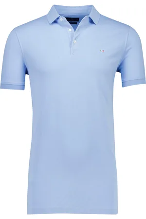 Portofino Katoenen polo extra lang effen pique normale fit