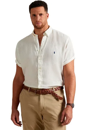 Ralph Lauren Overhemd korte mouw linnen Big&Tall