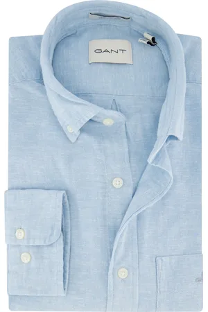 GANT Regular Fit overhemd linnenmix