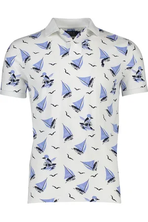 Ralph Lauren Wit geprint Custom Slim Fit