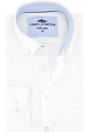 Fynch-Hatton Overhemd linnen borstzak