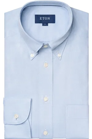 Eton Overhemd effen button down slim fit