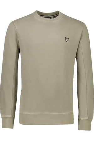 Lyle &amp; scott Crewneck sweater khaki katoen