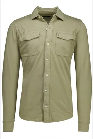 Butcher of Blue Overshirt khaki met borstzakken