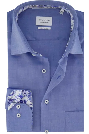 ETERNA Overhemd comfort fit effen borstzak