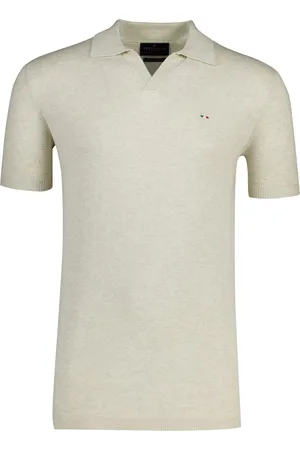 Portofino Extra lange korte mouw polo effen normale fit