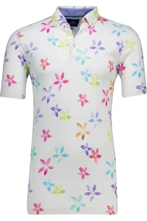 Eden Valley Polo extra lang normale fit geprint katoen