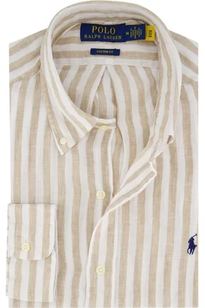 Ralph Lauren Overhemd wit linnen button-down