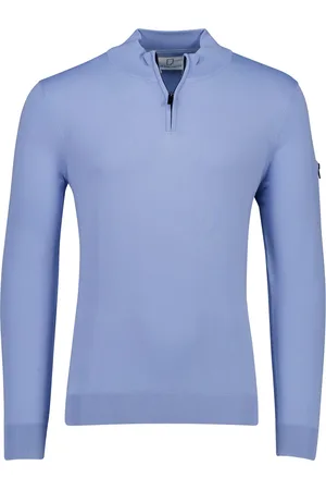 Born with Appetite Race half zip trui lichtblauw