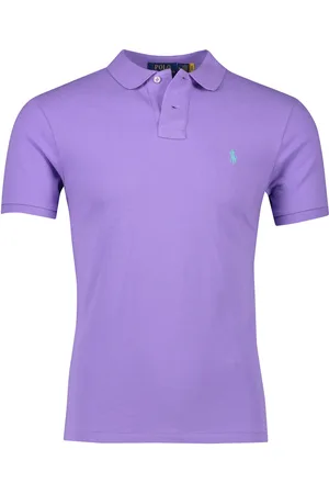 Ralph Lauren Polo Slim Fit lila effen katoen