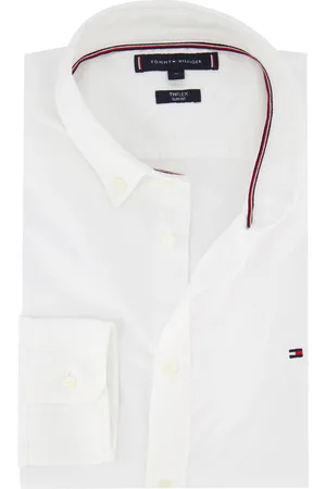 Tommy Hilfiger Overhemd effen katoen slim fit