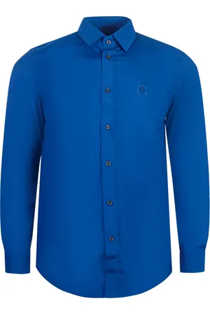 Diesel Helderblauw shirt met lange mouwen