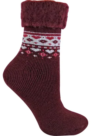 Sock Snob Thermische bedsokken voor dames Een maat - Diepe