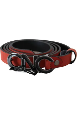 Costume National Logo Gesp Lederen Riem In Bloed