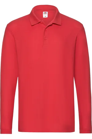 Fruit Of The Loom Heren Premium Pique Poloshirt met lange mouwen