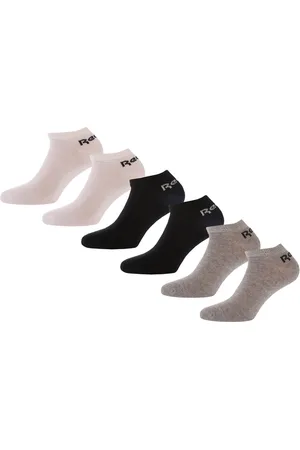 Reebok No-showsokken voor heren, set van 3, zwart-grijs-wit