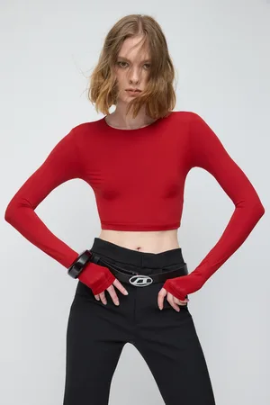 No Matter What Apparel Lange Mouw Essentiële Crop Top