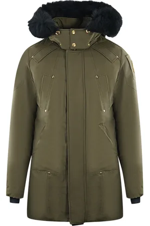 Moose Knuckles Stage Lake groene parka donsjack met zwarte rand