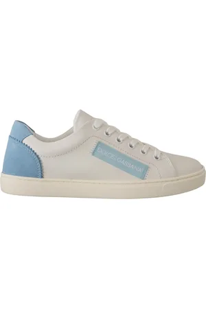 Dolce & Gabbana Prachtige Blauwe Leren Lage Sneakers