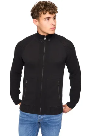 Crosshatch Heren Birchin gebreide trui met volledige rits