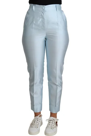 Dolce & Gabbana Zijde cropped taps toelopende broek
