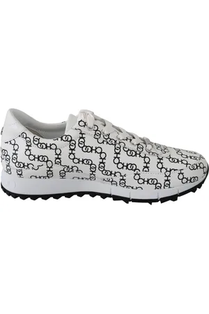 Jimmy Choo Dames Monza Wit/ Leren Sneakers