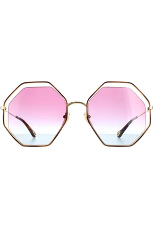 Chloé Chloe Round Dames Goudblauw roze gradiënt Ch0045s
