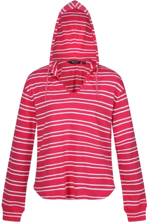 Regatta Dames/Dames Minerve Stripe V Hals Hoodie (Heet /Wit)