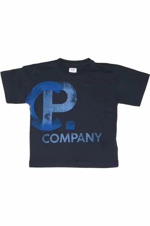 C.P. Company Juniors Maxi Logo T-shirt voor jongens in marineblauw