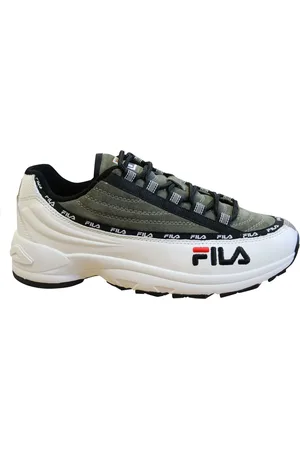 Fila DSTR97 S Heren Wit/Groen Sportschoenen