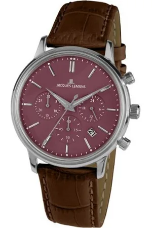 Jacques Lemans Herenhorloge Kwarts Zilver