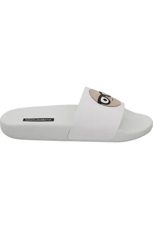 Dolce & Gabbana Authentieke Italiaanse Leren Slippers