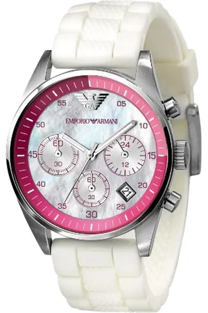 Emporio Armani Herenhorloge Kwarts Wit & Zilver
