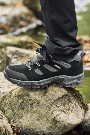 Mountain Warehouse Heren Voyage Suede Waterdichte Wandelschoenen (Jet )