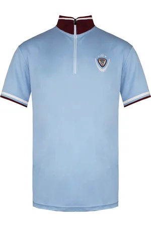 Rossignol Korte Mouw 3/4 Zip Up Lichtblauw Heren Virage Poloshirt RLDMY10 794
