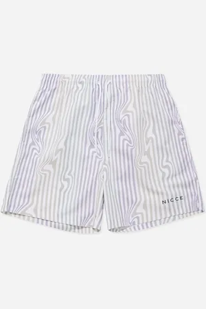 Nicce London Strata Heren Wit/Lila Zwemshort