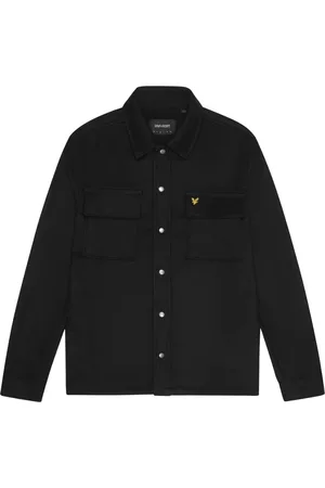 Lyle & Scott Effen gitzwart overshirtjack
