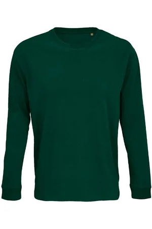 Sols Unisex Adult Pioneer Organic Cotton T-shirt met lange mouwen (Groene Rijk)