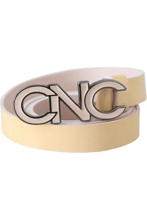 Costume National Roze Letter Logo Lederen Riem