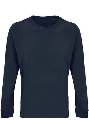Sols Unisex Adult Pioneer Organic Cotton T-shirt met lange mouwen (Franse marine)