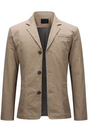 Allthemen Drie knopen blazer omslagkraag jasje
