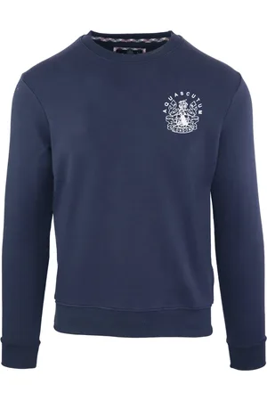 Aquascutum Aldis borstlogo marineblauw sweatshirt