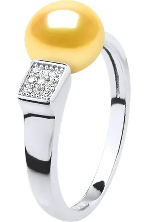 Diadema Ring Verstelbare Zoetwater Parel sieraden 9-10mm Golden 925