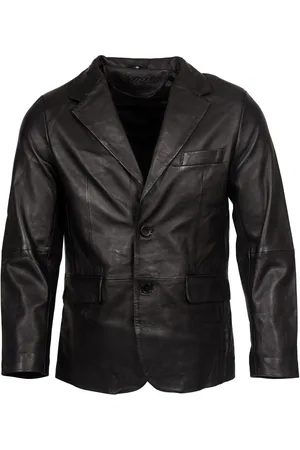 Infinity Blazer van zacht lamsleer met 2 knopen