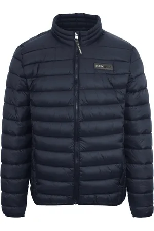 Philipp Plein Patch Logo Dun gewatteerd marineblauw jack