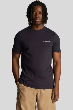 Lyle & Scott Effen donker marineblauw T-shirt met geborduurd logo