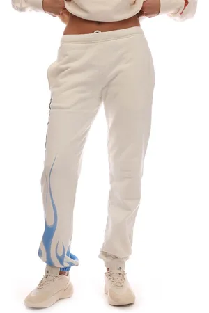 Heron Preston Dames Sweatbroek Law Flames in Witblauw